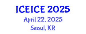 International Conference on Electronics, Information and Communication Engineering (ICEICE) April 22, 2025 - Seoul, Republic of Korea
