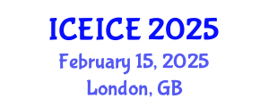 International Conference on Electronics, Information and Communication Engineering (ICEICE) February 15, 2025 - London, United Kingdom