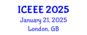 International Conference on Electrotechnics and Electrical Engineering (ICEEE) January 21, 2025 - London, United Kingdom