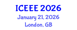 International Conference on Electrotechnics and Electrical Engineering (ICEEE) January 21, 2026 - London, United Kingdom