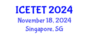 International Conference on Emerging Trends in Engineering and Technology (ICETET) November 18, 2024 - Singapore, Singapore