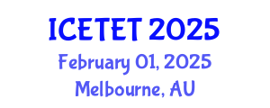 International Conference on Emerging Trends in Engineering and Technology (ICETET) February 01, 2025 - Melbourne, Australia