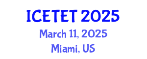 International Conference on Emerging Trends in Engineering and Technology (ICETET) March 11, 2025 - Miami, United States