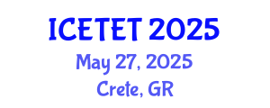 International Conference on Emerging Trends in Engineering and Technology (ICETET) May 27, 2025 - Crete, Greece