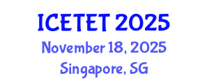 International Conference on Emerging Trends in Engineering and Technology (ICETET) November 18, 2025 - Singapore, Singapore