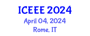 International Conference on Employment, Education and Entrepreneurship (ICEEE) April 04, 2024 - Rome, Italy