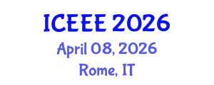 International Conference on Employment, Education and Entrepreneurship (ICEEE) April 08, 2026 - Rome, Italy