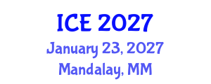 International Conference on Endocrinology (ICE) January 23, 2027 - Mandalay, Myanmar International Conference on Endocrinology (ICE) January 23, 2027 - Mandalay, Myanmar