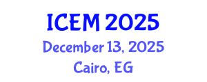 International Conference on Energetic Materials (ICEM) December 13, 2025 - Cairo, Egypt