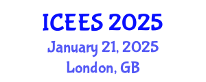 International Conference on Energy and Environmental Sciences (ICEES) January 21, 2025 - London, United Kingdom