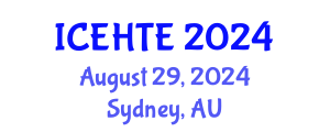 International Conference on Energy and Heat Transfer Engineering (ICEHTE) August 29, 2024 - Sydney, Australia
