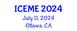 International Conference on Energy and Mining Engineering (ICEME) July 11, 2024 - Ottawa, Canada