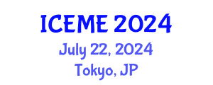 International Conference on Energy and Mining Engineering (ICEME) July 22, 2024 - Tokyo, Japan