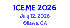 International Conference on Energy and Mining Engineering (ICEME) July 12, 2026 - Ottawa, Canada