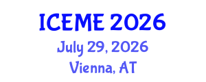 International Conference on Energy and Mining Engineering (ICEME) July 29, 2026 - Vienna, Austria