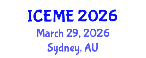 International Conference on Energy and Mining Engineering (ICEME) March 29, 2026 - Sydney, Australia