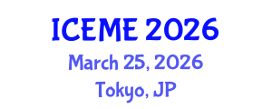 International Conference on Energy and Mining Engineering (ICEME) March 25, 2026 - Tokyo, Japan