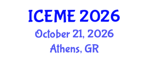 International Conference on Energy and Mining Engineering (ICEME) October 21, 2026 - Athens, Greece