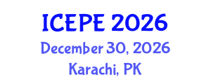 International Conference on Energy and Power Engineering (ICEPE) December 30, 2026 - Karachi, Pakistan International Conference on Energy and Power Engineering (ICEPE) December 30, 2026 - Karachi, Pakistan