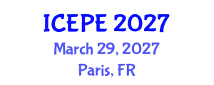 International Conference on Energy and Power Engineering (ICEPE) March 29, 2027 - Paris, France International Conference on Energy and Power Engineering (ICEPE) March 29, 2027 - Paris, France