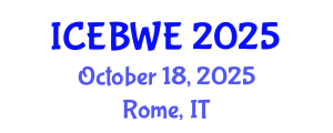 International Conference on Energy, Biomass and Waste Engineering (ICEBWE) October 18, 2025 - Rome, Italy