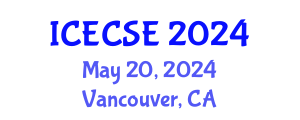 International Conference on Energy Conservation and Solar Energy (ICECSE) May 20, 2024 - Vancouver, Canada