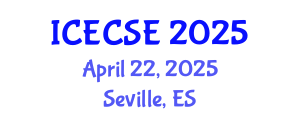 International Conference on Energy Conservation and Solar Energy (ICECSE) April 22, 2025 - Seville, Spain