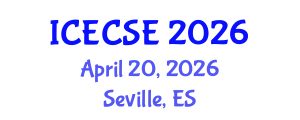 International Conference on Energy Conservation and Solar Energy (ICECSE) April 20, 2026 - Seville, Spain International Conference on Energy Conservation and Solar Energy (ICECSE) April 20, 2026 - Seville, Spain