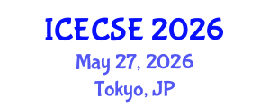 International Conference on Energy Conservation and Solar Energy (ICECSE) May 27, 2026 - Tokyo, Japan