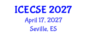 International Conference on Energy Conservation and Solar Energy (ICECSE) April 17, 2027 - Seville, Spain International Conference on Energy Conservation and Solar Energy (ICECSE) April 17, 2027 - Seville, Spain