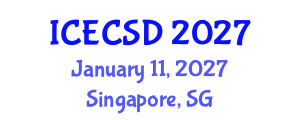 International Conference on Energy Conservation and Sustainable Development (ICECSD) January 11, 2027 - Singapore, Singapore International Conference on Energy Conservation and Sustainable Development (ICECSD) January 11, 2027 - Singapore, Singapore
