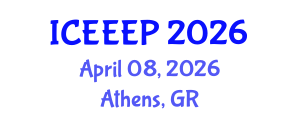 International Conference on Energy Economics and Energy Policy (ICEEEP) April 08, 2026 - Athens, Greece