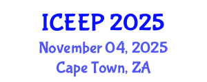 International Conference on Energy Economics and Policy (ICEEP) November 04, 2025 - Cape Town, South Africa