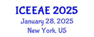 International Conference on Energy Efficiency and Alternative Energy (ICEEAE) January 28, 2025 - New York, United States