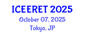 International Conference on Energy Efficiency and Renewable Energy (ICEERET) October 07, 2025 - Tokyo, Japan
