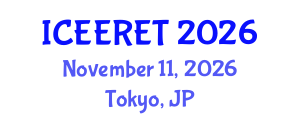 International Conference on Energy Efficiency and Renewable Energy Technologies (ICEERET) November 11, 2026 - Tokyo, Japan