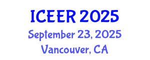 International Conference on Energy Efficiency and Renewables (ICEER) September 23, 2025 - Vancouver, Canada