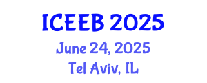 International Conference on Energy Efficiency in Buildings (ICEEB) June 24, 2025 - Tel Aviv, Israel