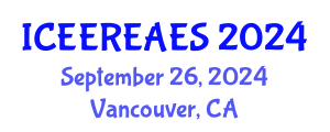 International Conference on Energy Efficiency, Renewable Energy and Alternative Energy Systems (ICEEREAES) September 26, 2024 - Vancouver, Canada