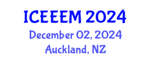 International Conference on Energy Engineering and Energy Management (ICEEEM) December 02, 2024 - Auckland, New Zealand