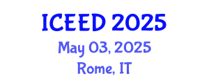 International Conference on Energy, Environment and Development (ICEED) May 03, 2025 - Rome, Italy