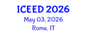 International Conference on Energy, Environment and Development (ICEED) May 03, 2026 - Rome, Italy