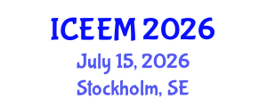 International Conference on Energy, Environment and Materials (ICEEM) July 15, 2026 - Stockholm, Sweden