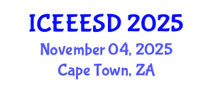 International Conference on Energy, Environment, Ecosystems and Sustainable Development (ICEEESD) November 04, 2025 - Cape Town, South Africa