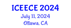 International Conference on Energy, Environmental and Chemical Engineering (ICEECE) July 11, 2024 - Ottawa, Canada