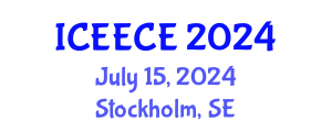 International Conference on Energy, Environmental and Chemical Engineering (ICEECE) July 15, 2024 - Stockholm, Sweden