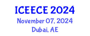 International Conference on Energy, Environmental and Chemical Engineering (ICEECE) November 07, 2024 - Dubai, United Arab Emirates