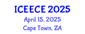 International Conference on Energy, Environmental and Chemical Engineering (ICEECE) April 15, 2025 - Cape Town, South Africa