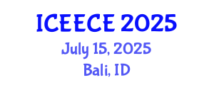 International Conference on Energy, Environmental and Chemical Engineering (ICEECE) July 15, 2025 - Bali, Indonesia