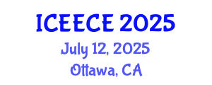 International Conference on Energy, Environmental and Chemical Engineering (ICEECE) July 12, 2025 - Ottawa, Canada